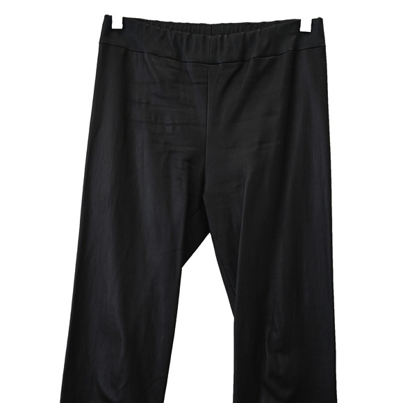 The Row Leather Leggings Medium Black Ankle Zip Straight Leg Pull On Pants - Picture 2 of 13